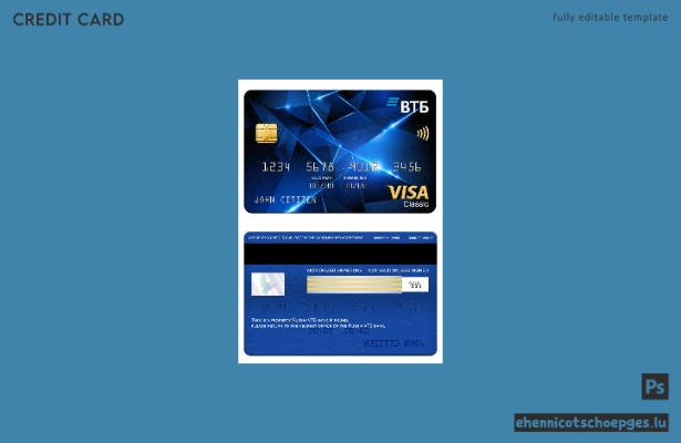 Beispielvorschau der russischen VTB Bank Visa Classic Karte